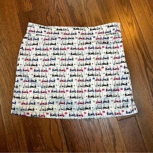 Izod Golf Skort with Colorful Golf Cart Print Size 16